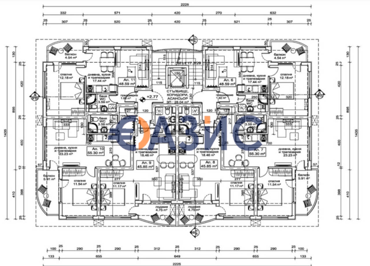 Апартаменты в Поморие, Болгария, 48.9 м² - фото 19