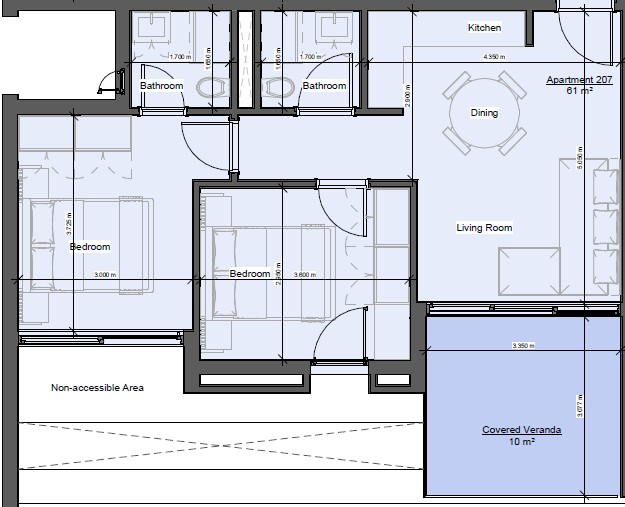 Апартаменты в Лимасоле, Кипр, 71 м² - фото 14