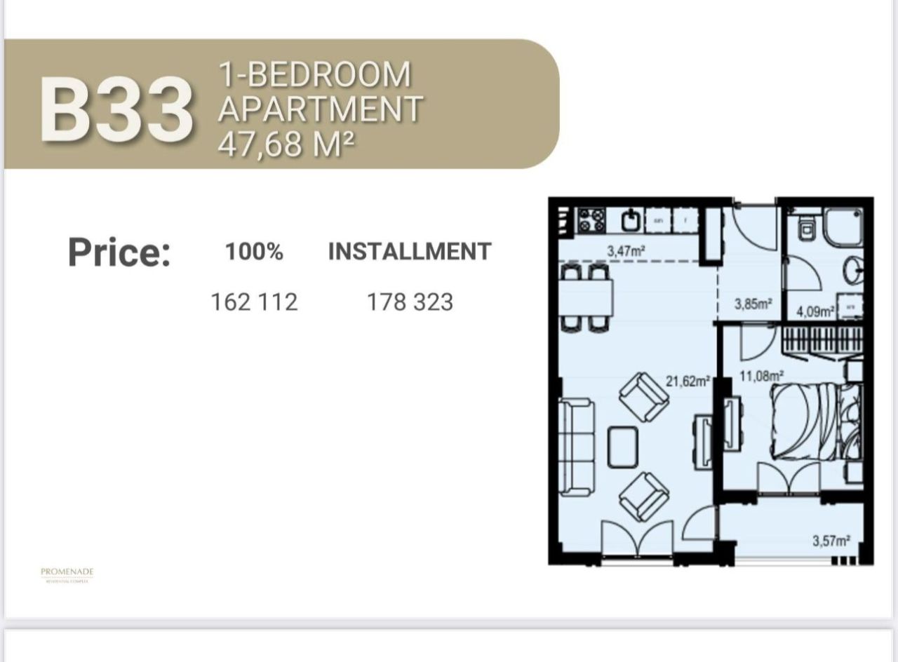 Апартаменты в Будве, Черногория, 57 м² - фото 7