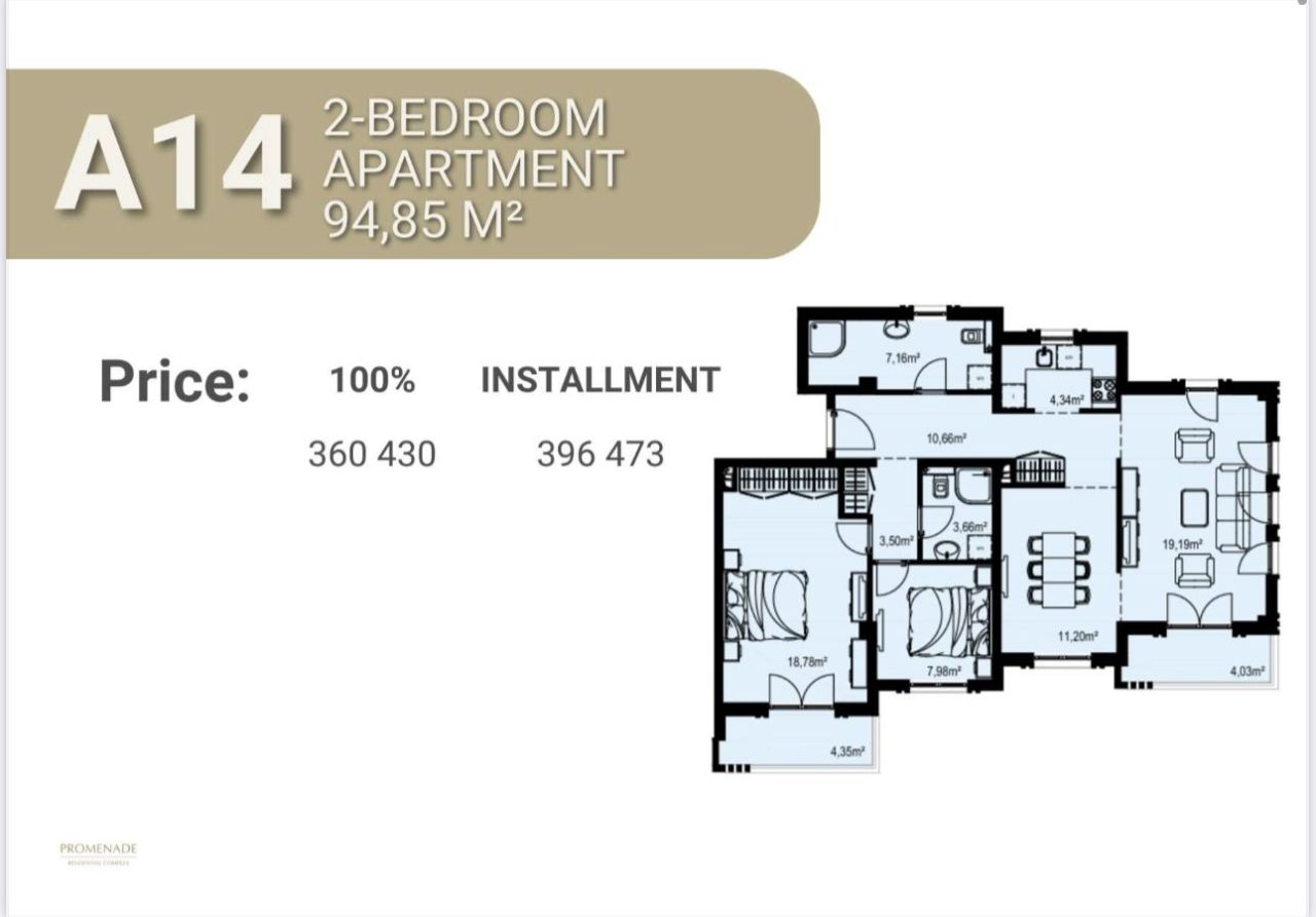 Апартаменты в Будве, Черногория, 95 м² - фото 5