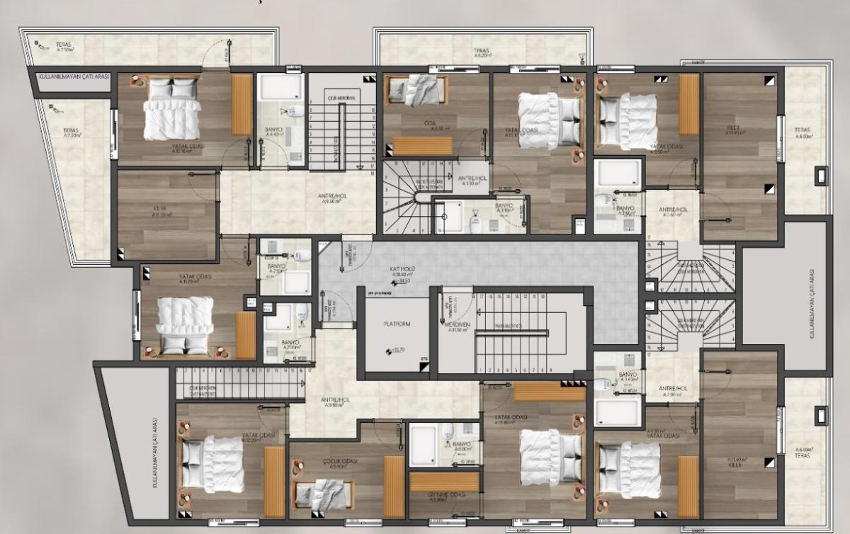 Квартира в Анталии, Турция, 45 м² - фото 8