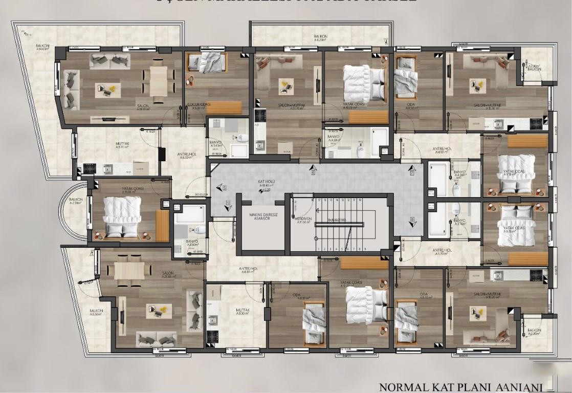 Квартира в Анталии, Турция, 45 м² - фото 7