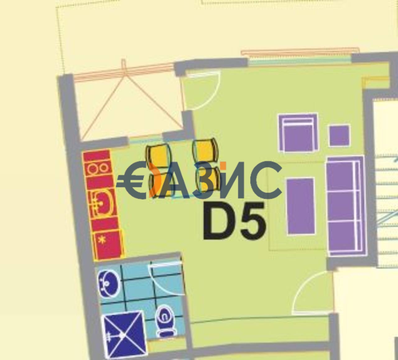 Апартаменты в Созополе, Болгария, 44.1 м² - фото 6