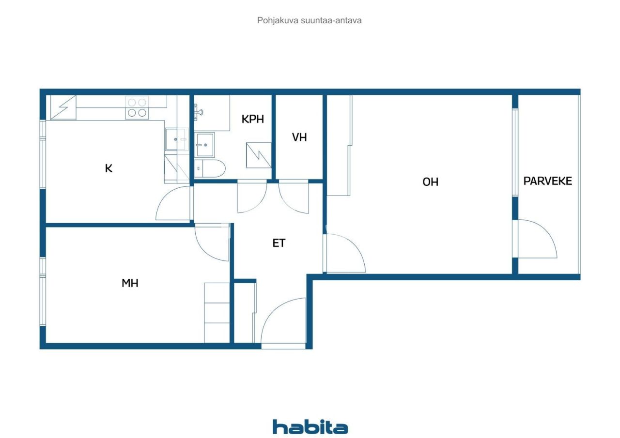 Апартаменты в Лахти, Финляндия, 57.5 м² - фото 2