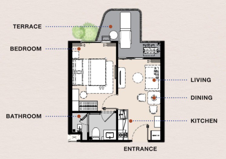 Апартаменты на острове Пхукет, Таиланд, 33 м² - фото 16