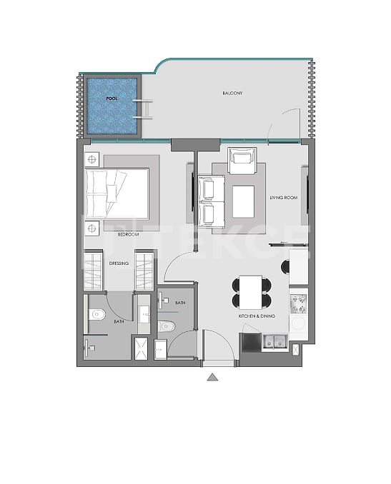 Апартаменты Арджан, ОАЭ, 42 м² - фото 14