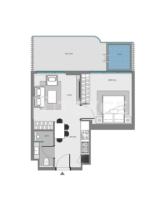 Апартаменты Арджан, ОАЭ, 42 м² - фото 15