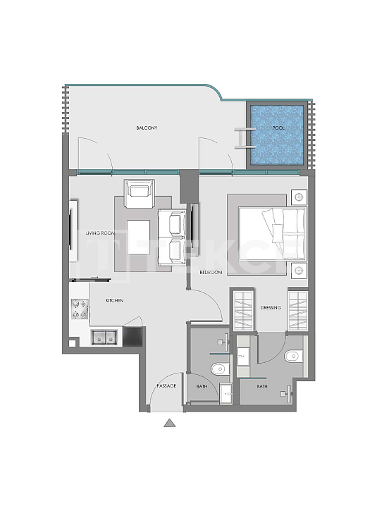 Апартаменты Арджан, ОАЭ, 122 м² - фото 16
