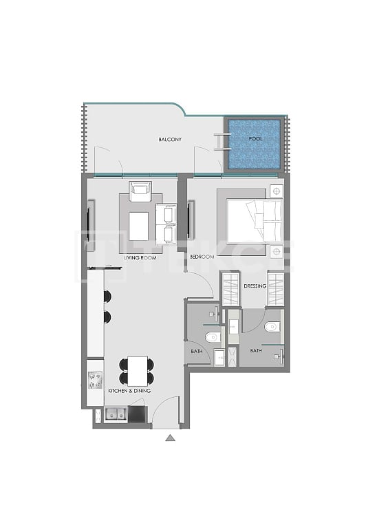 Апартаменты Арджан, ОАЭ, 122 м² - фото 17