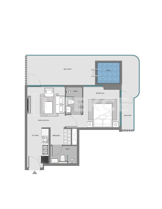 Апартаменты Арджан, ОАЭ, 42 м² - фото 18