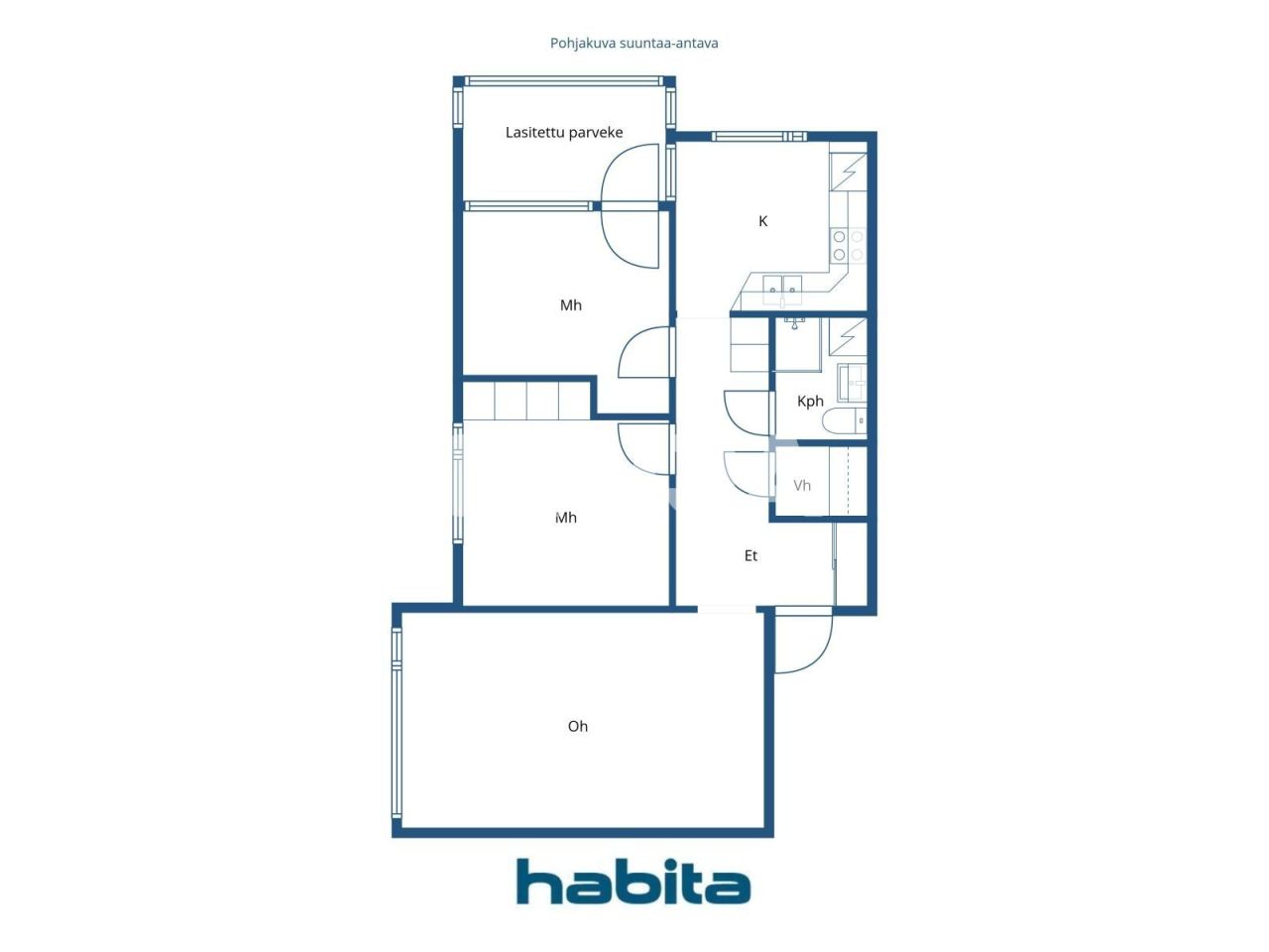 Апартаменты в Хельсинки, Финляндия, 66 м² - фото 2