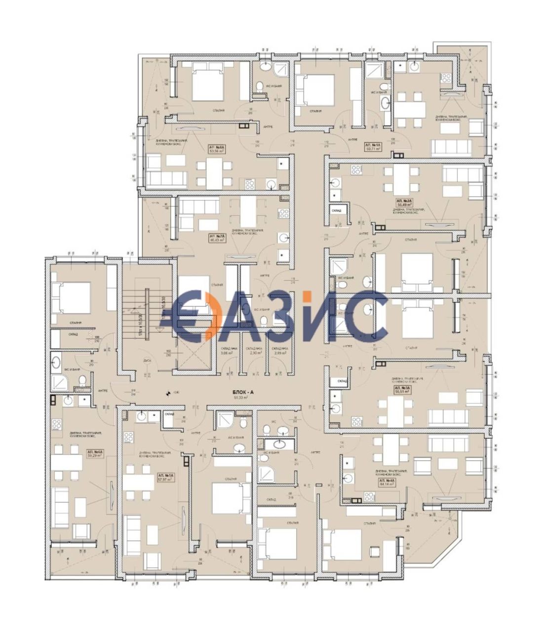 Апартаменты в Поморие, Болгария, 76.6 м² - фото 15