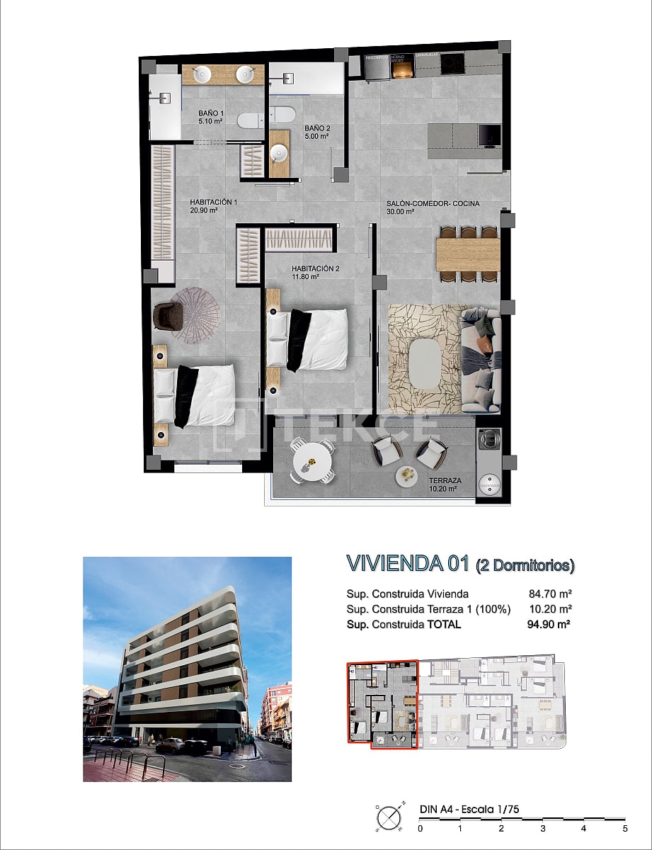 Пентхаус в Санта-Поле, Испания, 83 м² - фото 13