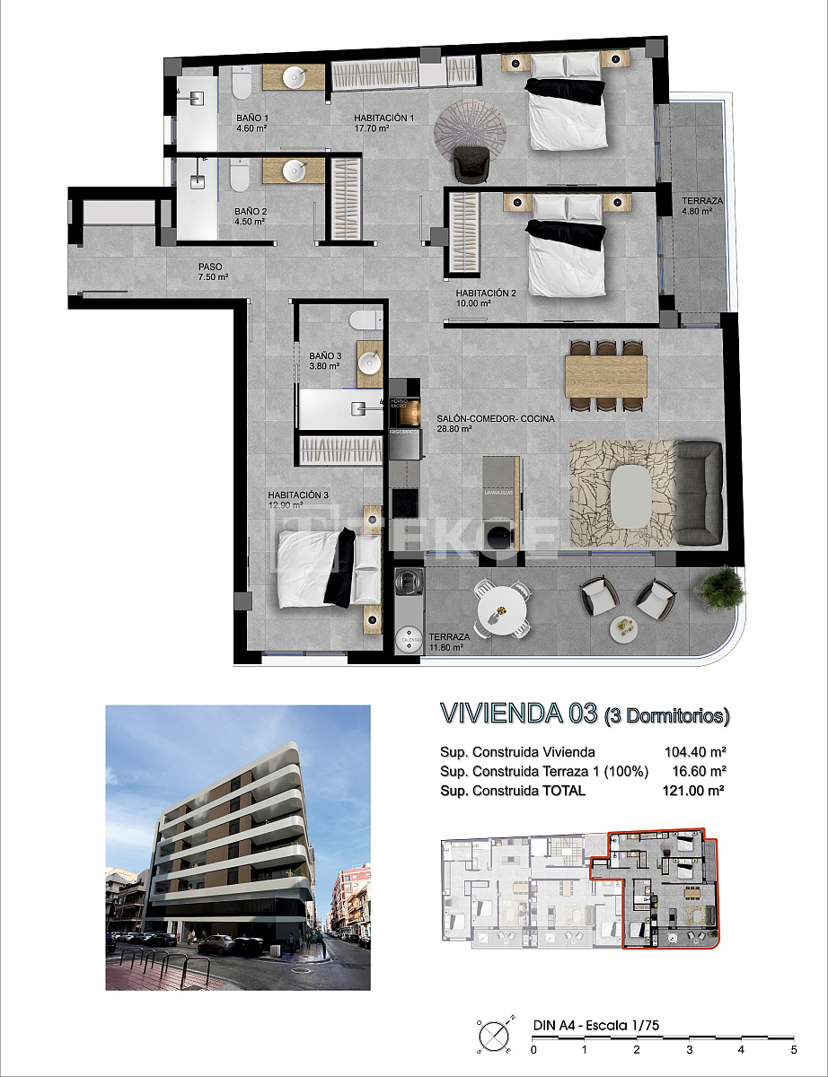 Апартаменты в Санта-Поле, Испания, 121 м² - фото 17