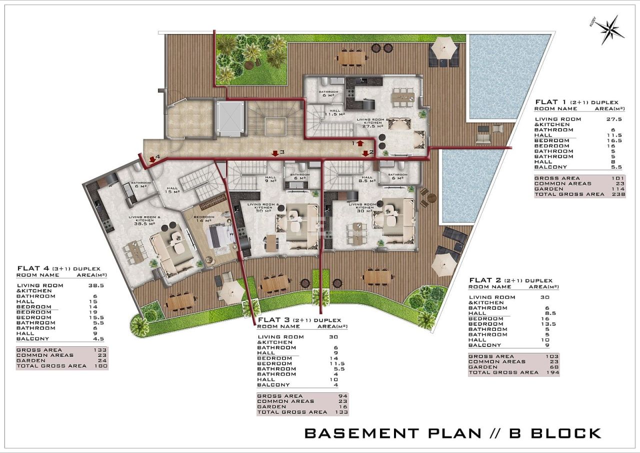Апартаменты в Алании, Турция, 52 м² - фото 16