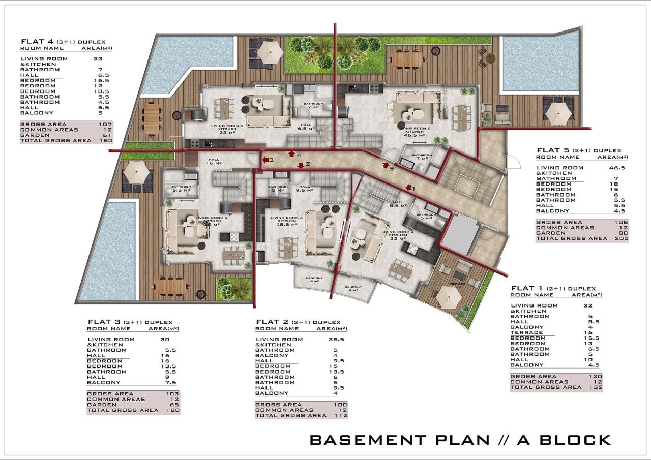 Апартаменты в Алании, Турция, 52 м² - фото 17