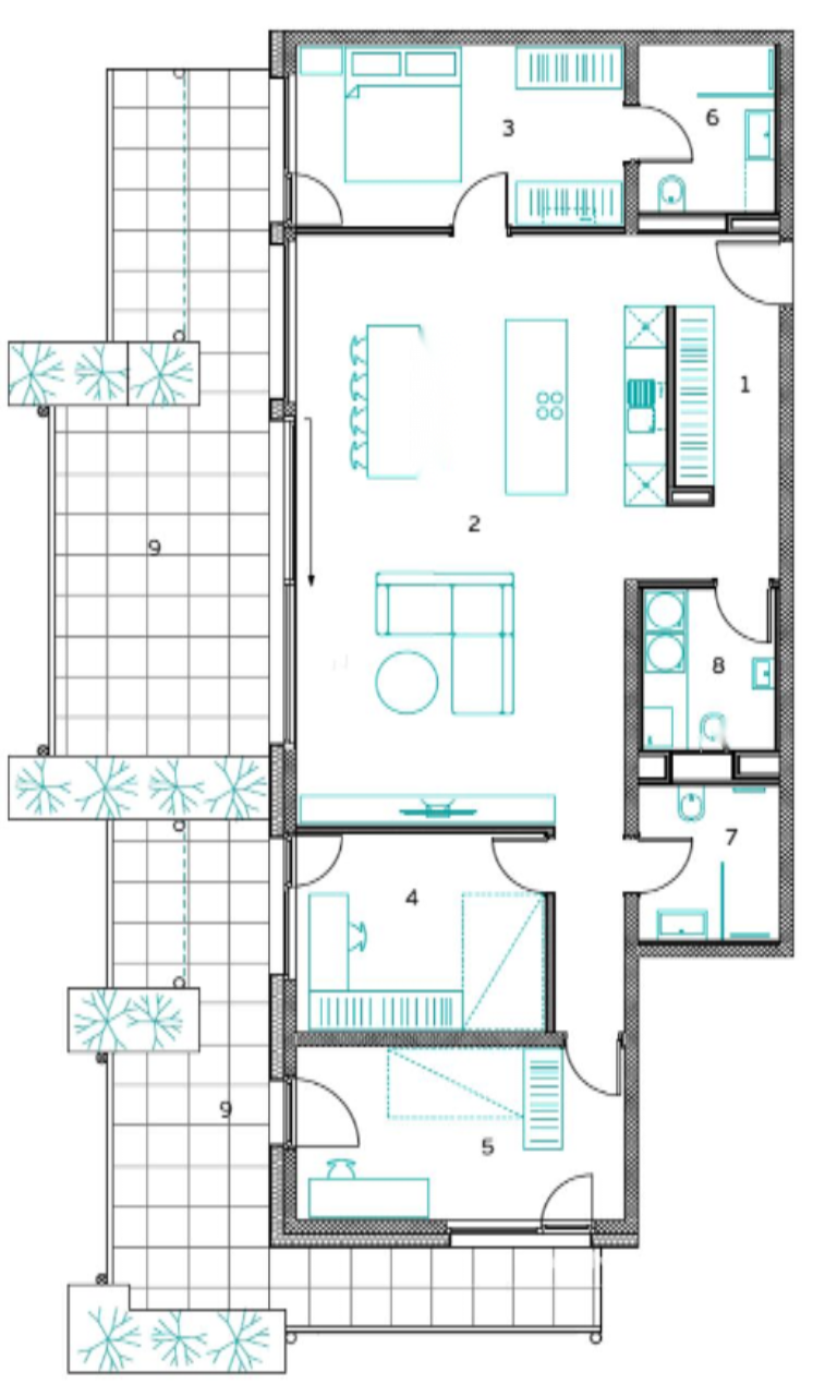 Квартира в Любляне, Словения, 180 м² - фото 9