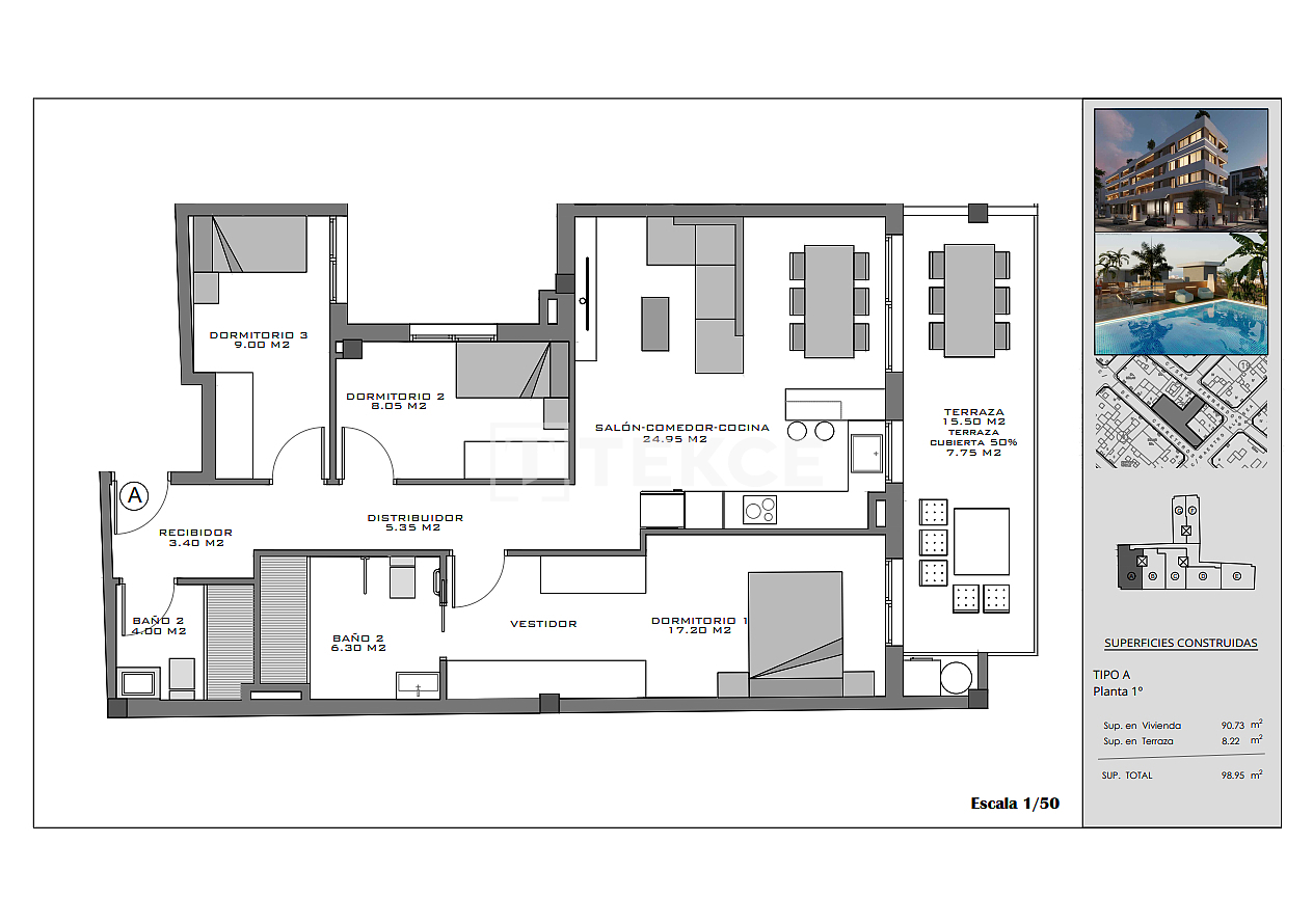 Пентхаус в Санта-Поле, Испания, 87 м² - фото 1