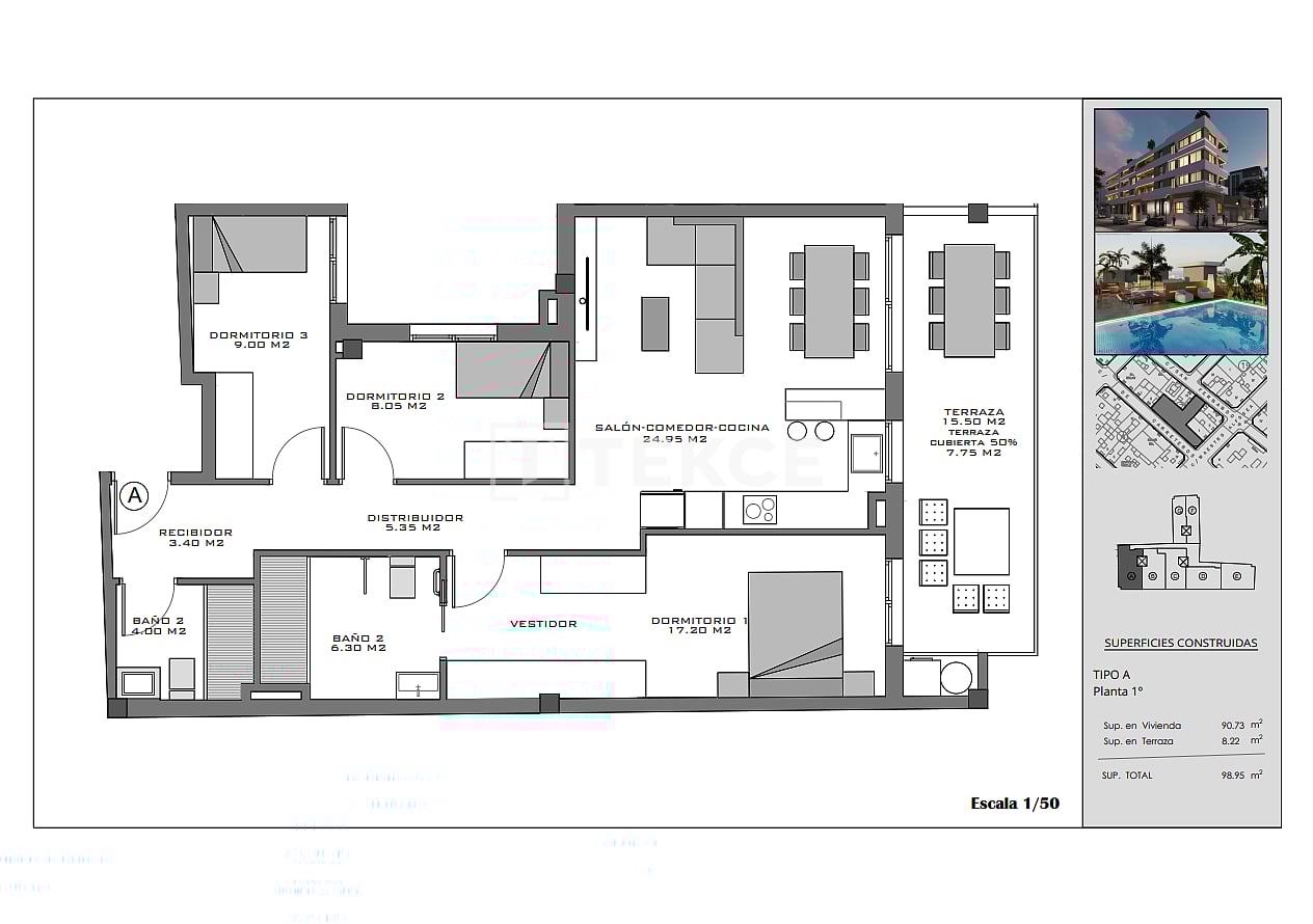 Апартаменты в Санта-Поле, Испания, 87 м² - фото 7