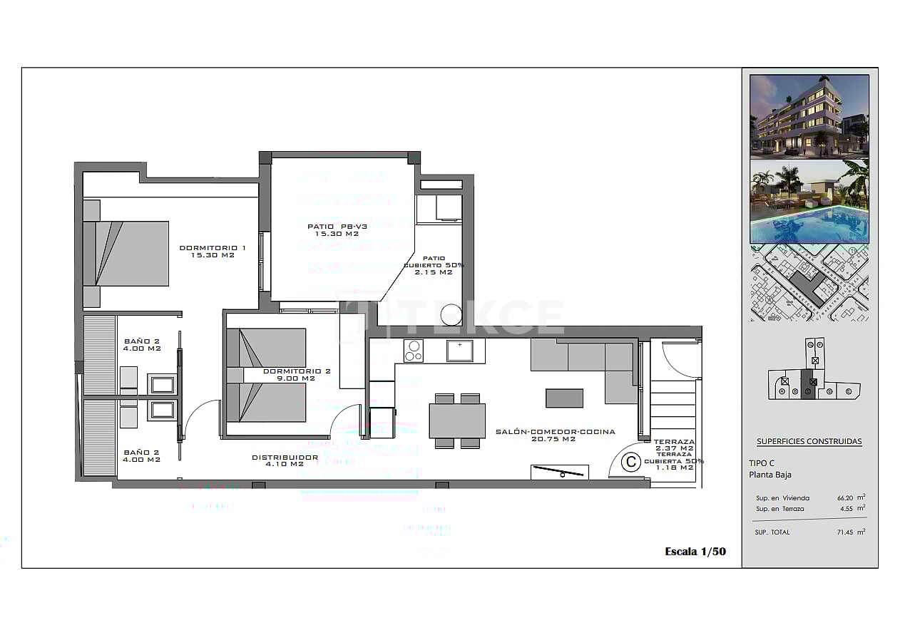 Апартаменты в Санта-Поле, Испания, 63 м² - фото 12