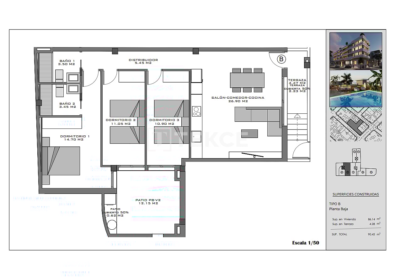 Апартаменты в Санта-Поле, Испания, 65 м² - фото 13