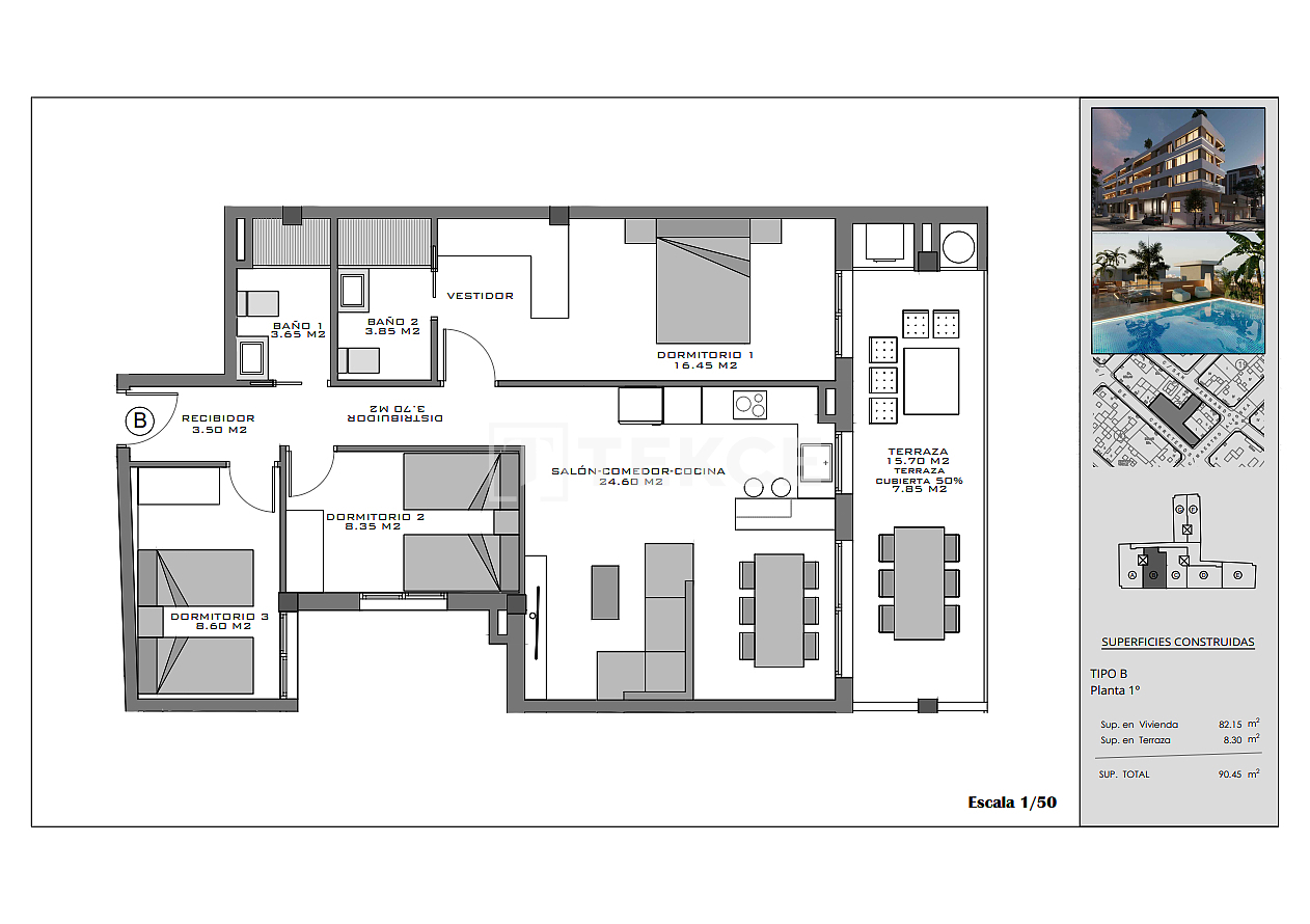 Апартаменты в Санта-Поле, Испания, 63 м² - фото 15