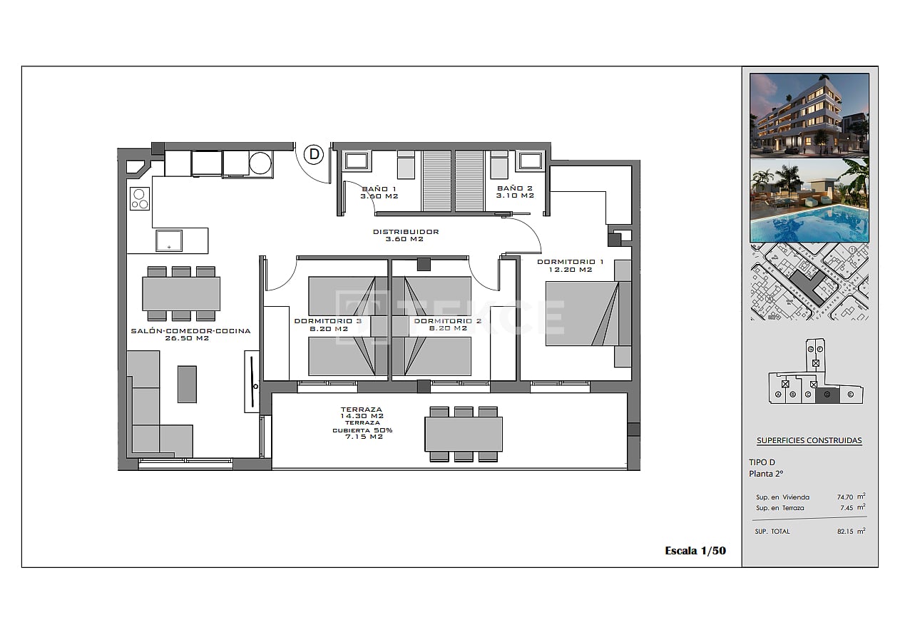 Апартаменты в Санта-Поле, Испания, 63 м² - фото 19