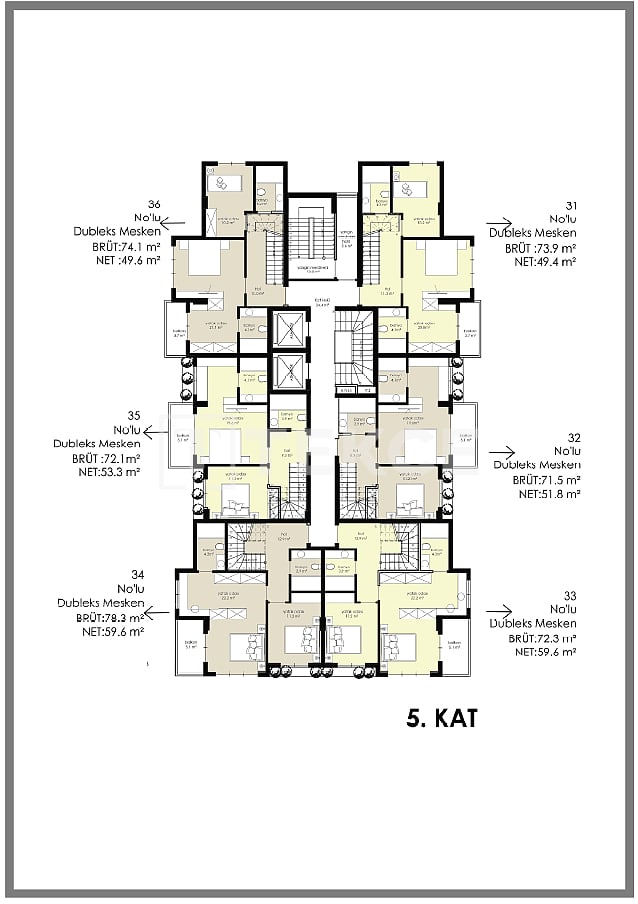 Апартаменты в Алании, Турция, 73 м² - фото 19