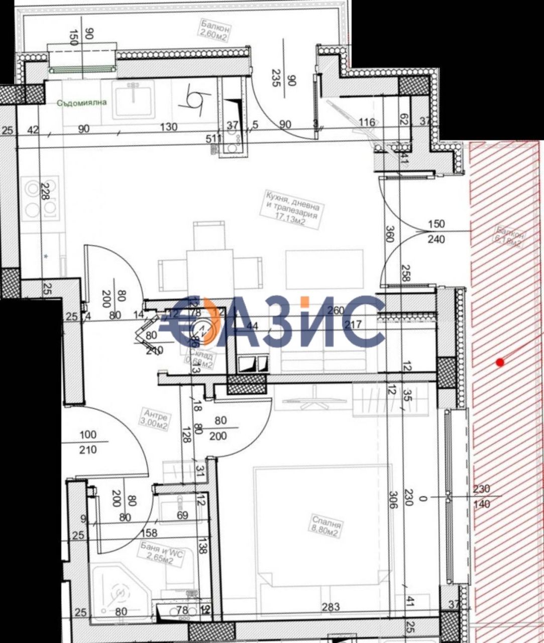 Апартаменты в Бургасе, Болгария, 65.8 м² - фото 5
