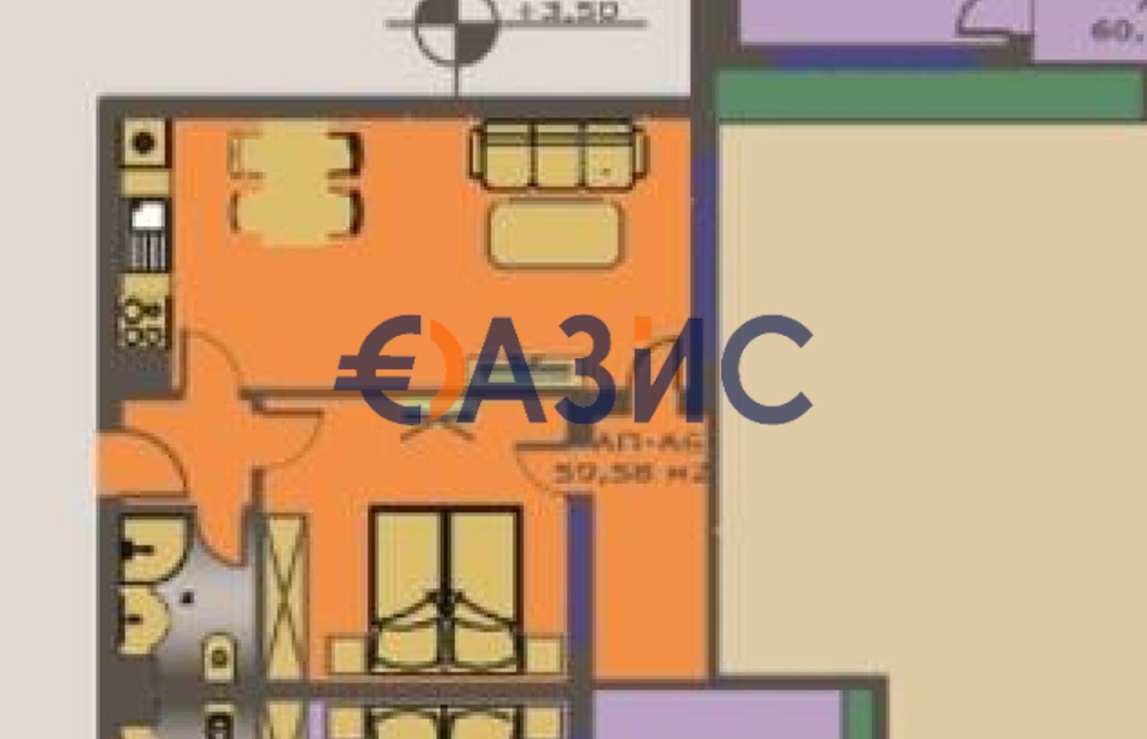 Апартаменты в Приморско, Болгария, 59.7 м² - фото 8