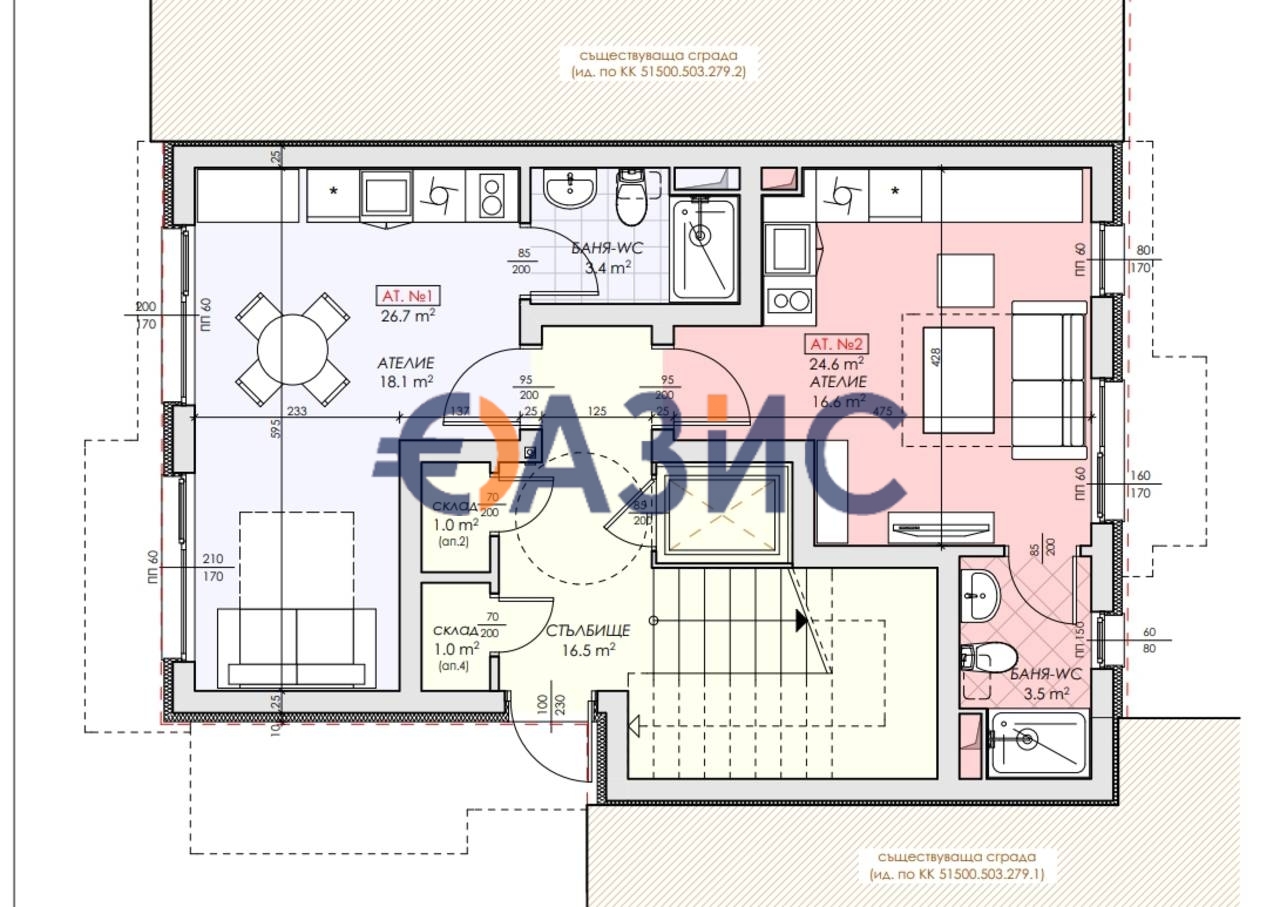 Апартаменты в Несебре, Болгария, 41.2 м² - фото 13