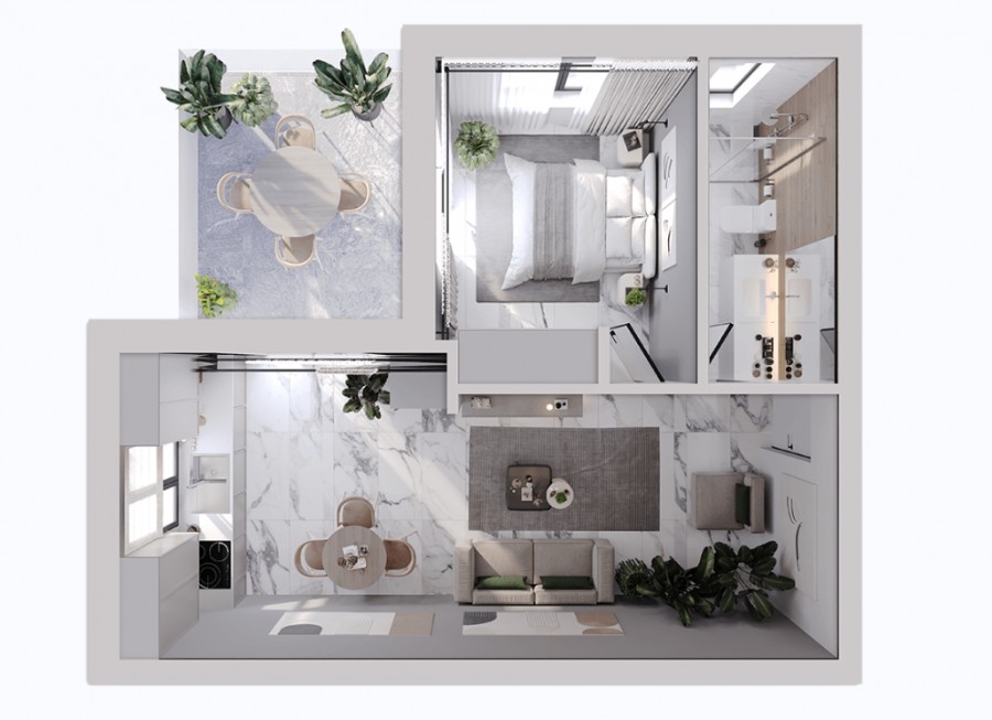 Апартаменты в Лимасоле, Кипр, 59 м² - фото 3