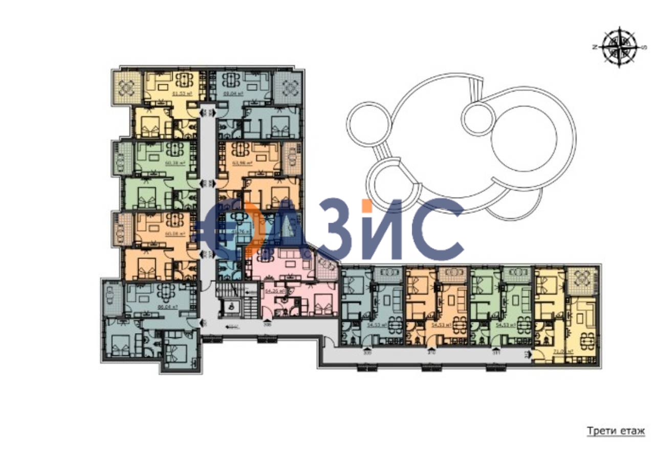 Апартаменты на Солнечном берегу, Болгария, 71.3 м² - фото 18