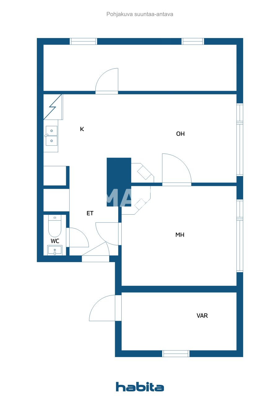 Апартаменты в Тампере, Финляндия, 39 м² - фото 2
