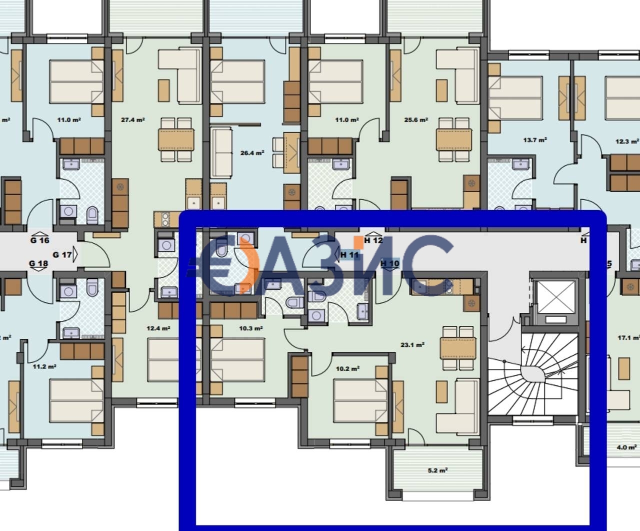 Апартаменты в Созополе, Болгария, 73.2 м² - фото 6