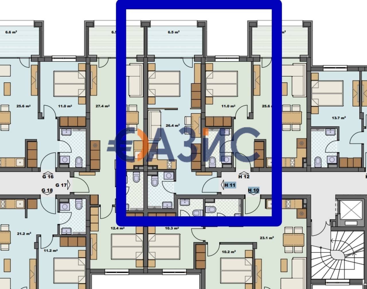 Апартаменты в Созополе, Болгария, 49.1 м² - фото 6