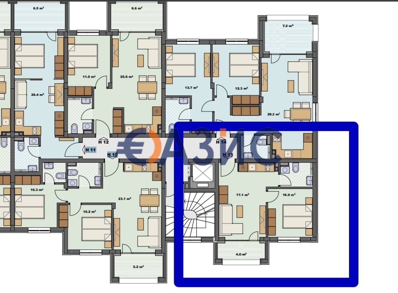 Апартаменты в Созополе, Болгария, 47.7 м² - фото 6