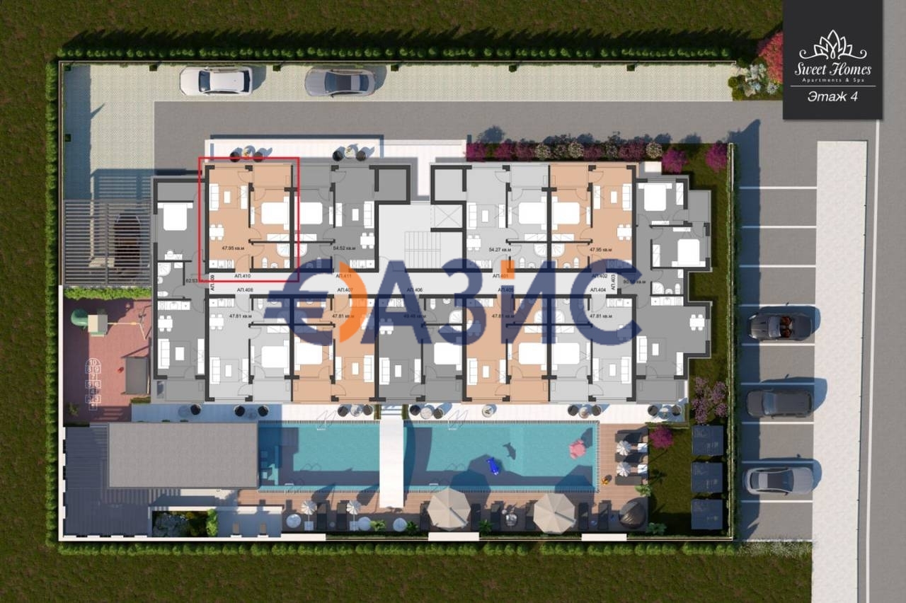 Апартаменты на Солнечном берегу, Болгария, 48 м² - фото 6