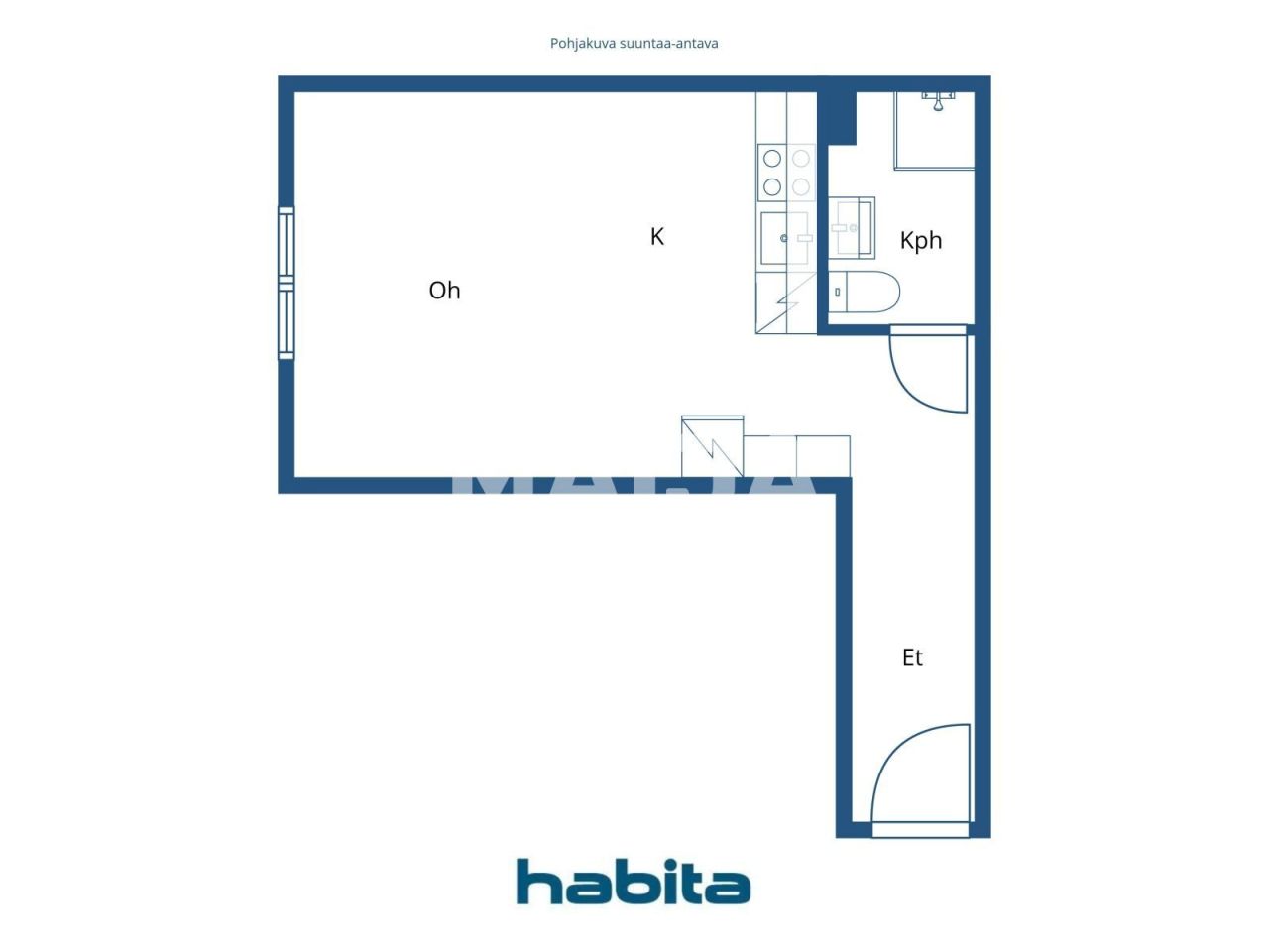 Апартаменты в Хельсинки, Финляндия, 28 м² - фото 2