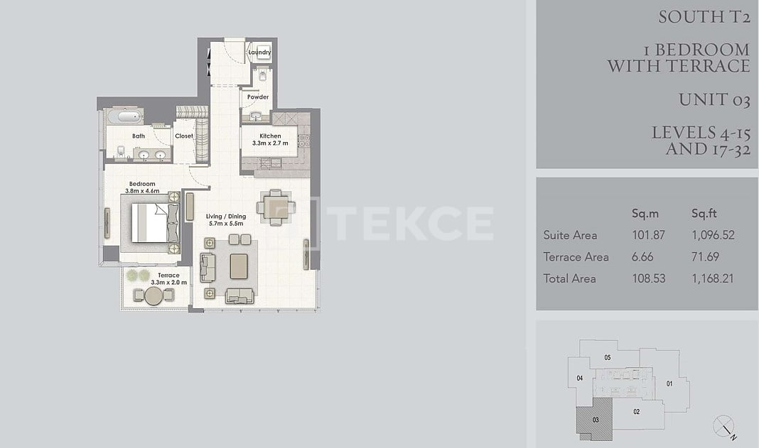 Апартаменты в Дубае, ОАЭ, 107 м² - фото 17