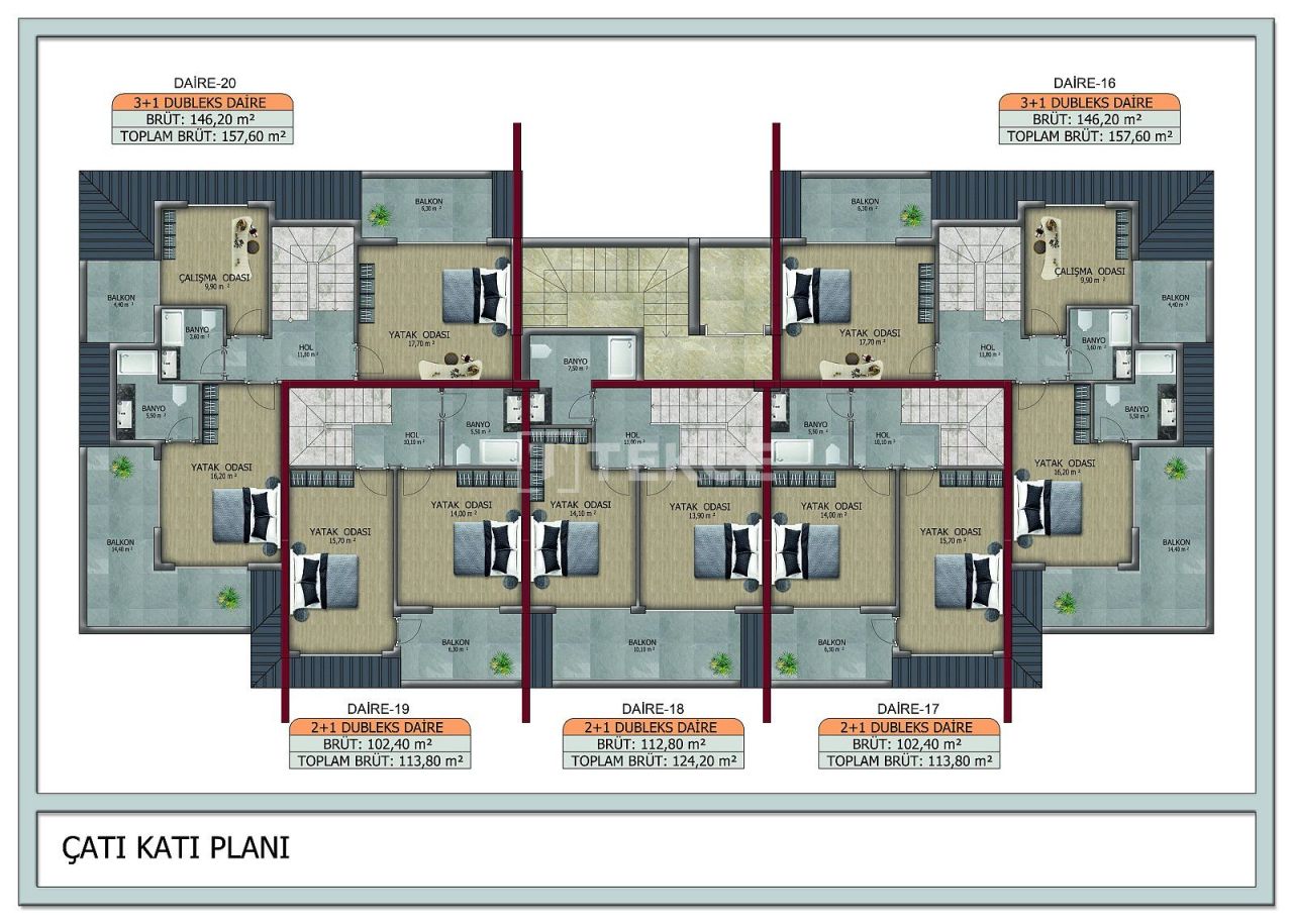 Пентхаус в Алании, Турция, 157 м² - фото 18