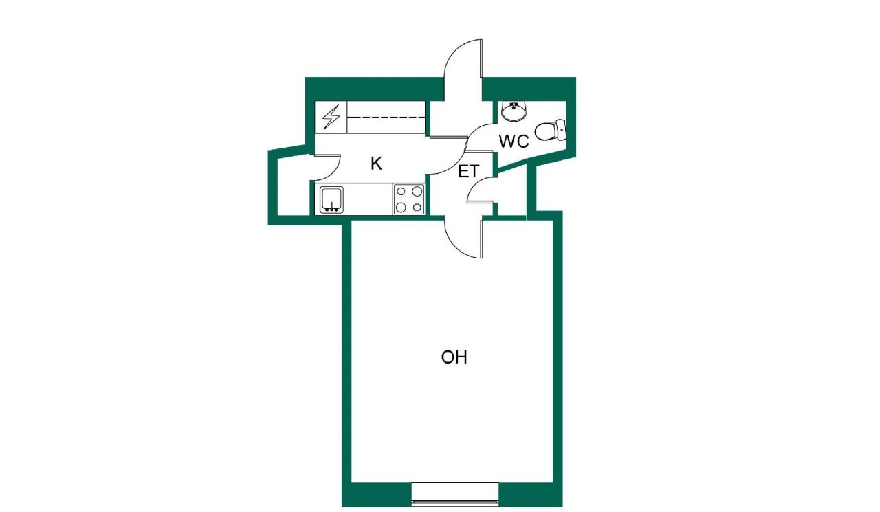 Квартира в Ювяскюля, Финляндия, 26 м² - фото 2