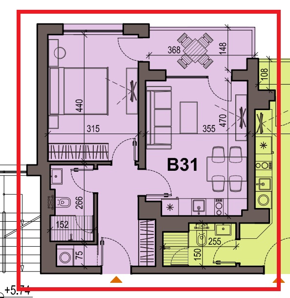 Квартира в Бургасе, Болгария, 63 м² - фото 2
