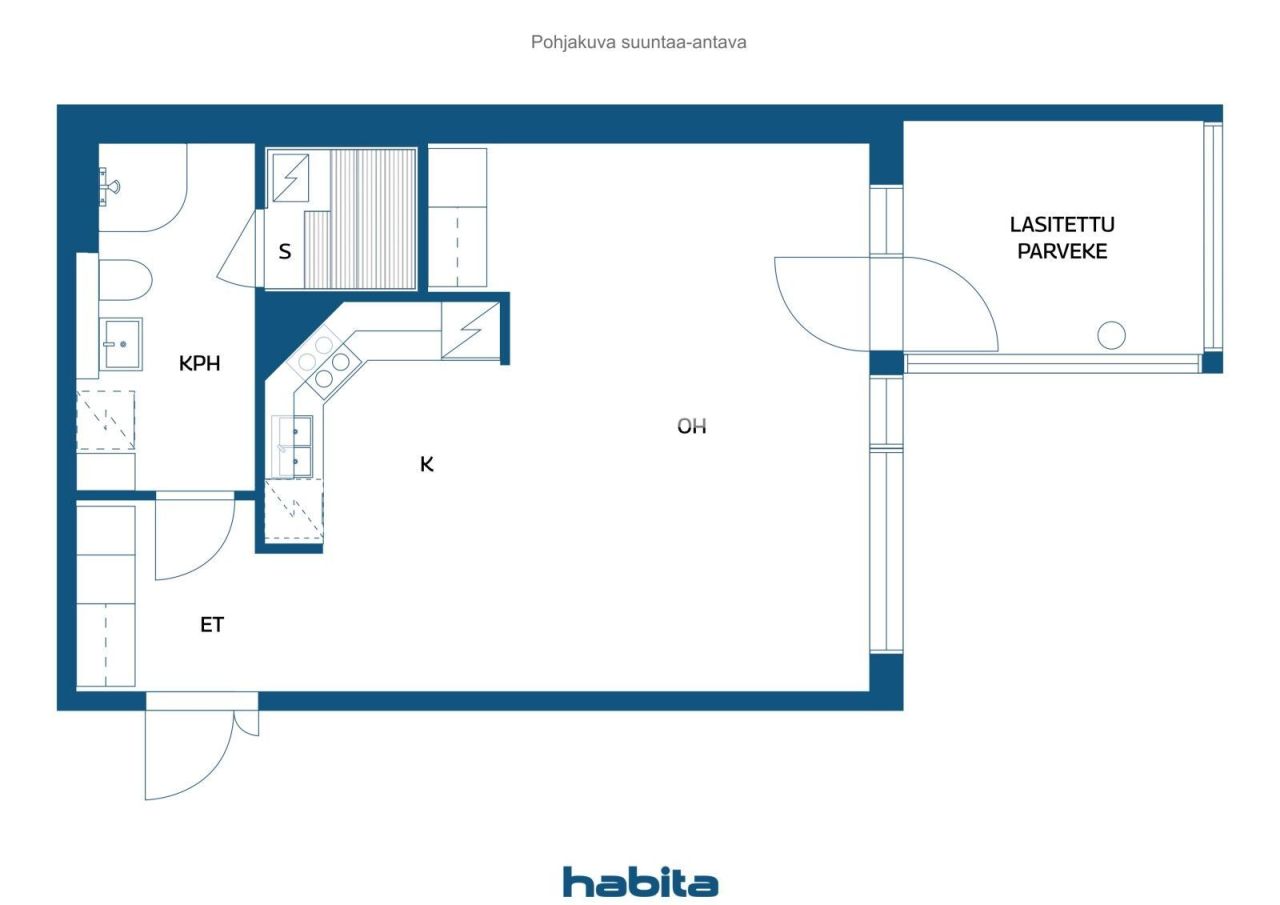 Апартаменты в Тампере, Финляндия, 44 м² - фото 2