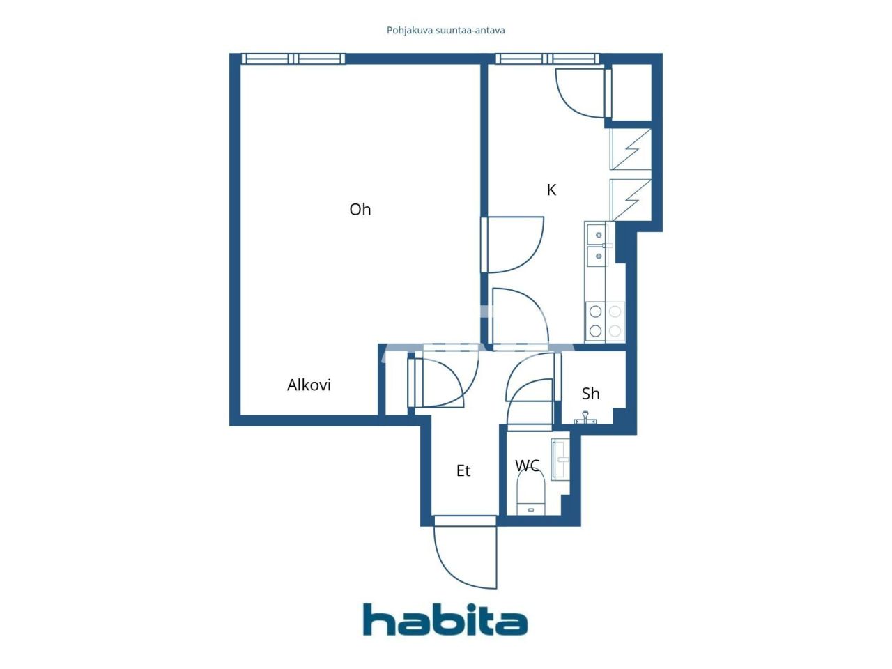Апартаменты в Хельсинки, Финляндия, 31 м² - фото 2