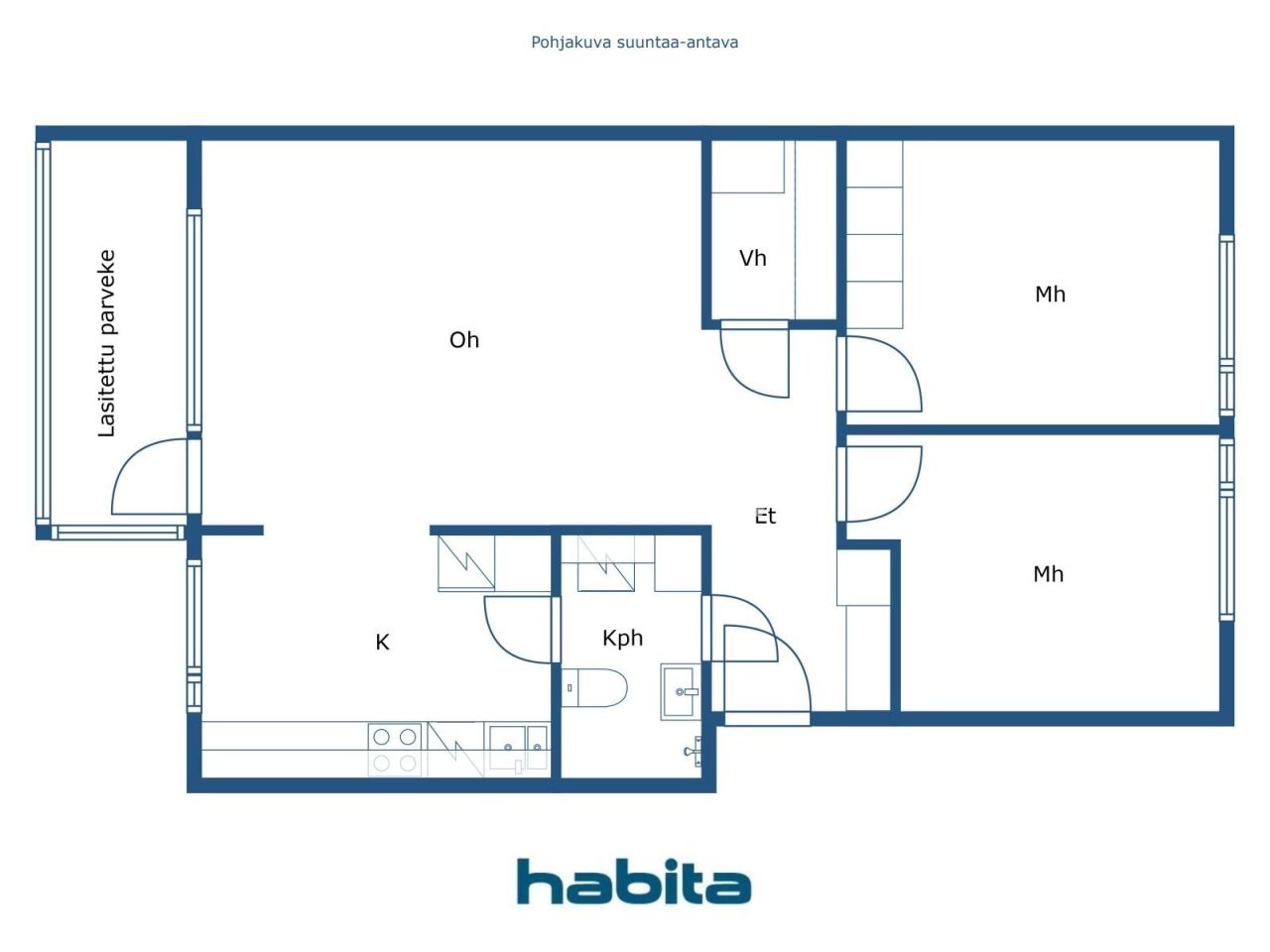 Апартаменты в Хельсинки, Финляндия, 70 м² - фото 2