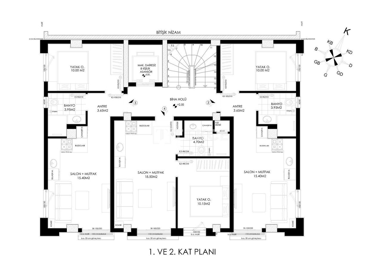Апартаменты в Анталии, Турция, 45 м² - фото 8