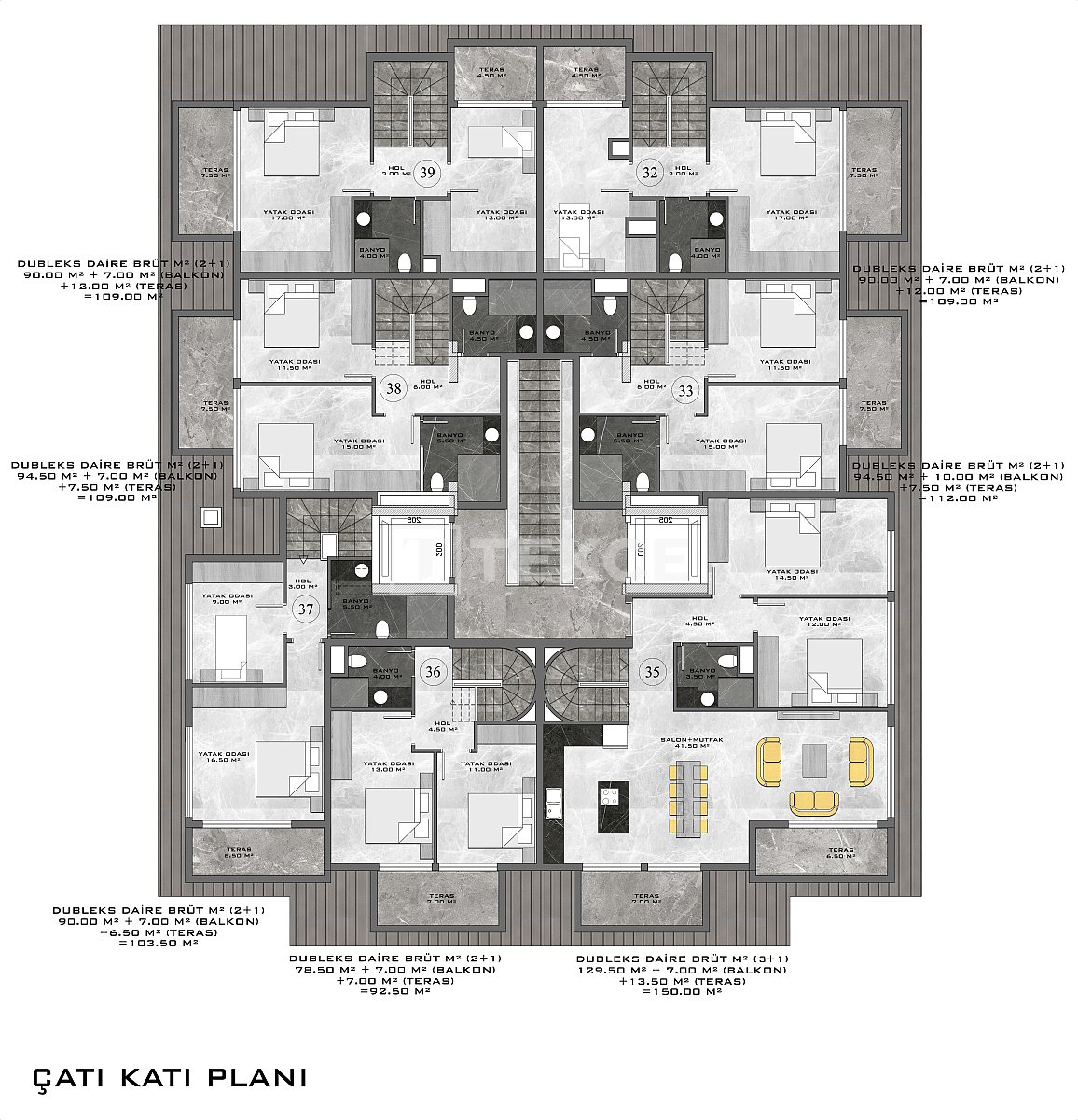 Пентхаус в Алании, Турция, 109 м² - фото 9