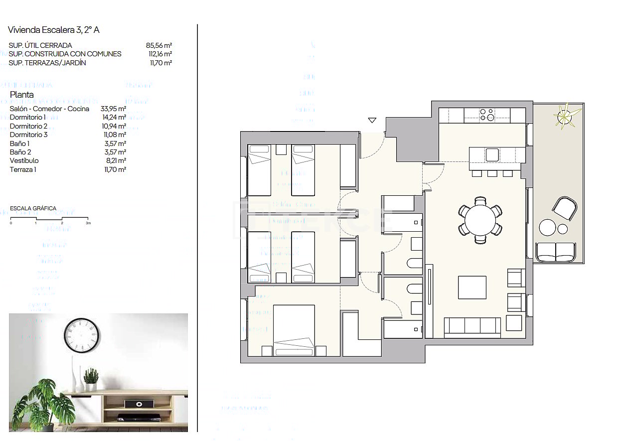 Пентхаус в Мурсии, Испания, 90 м² - фото 12
