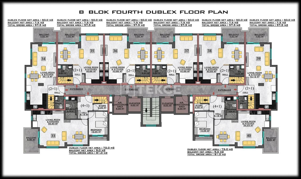 Апартаменты в Алании, Турция, 81 м² - фото 18